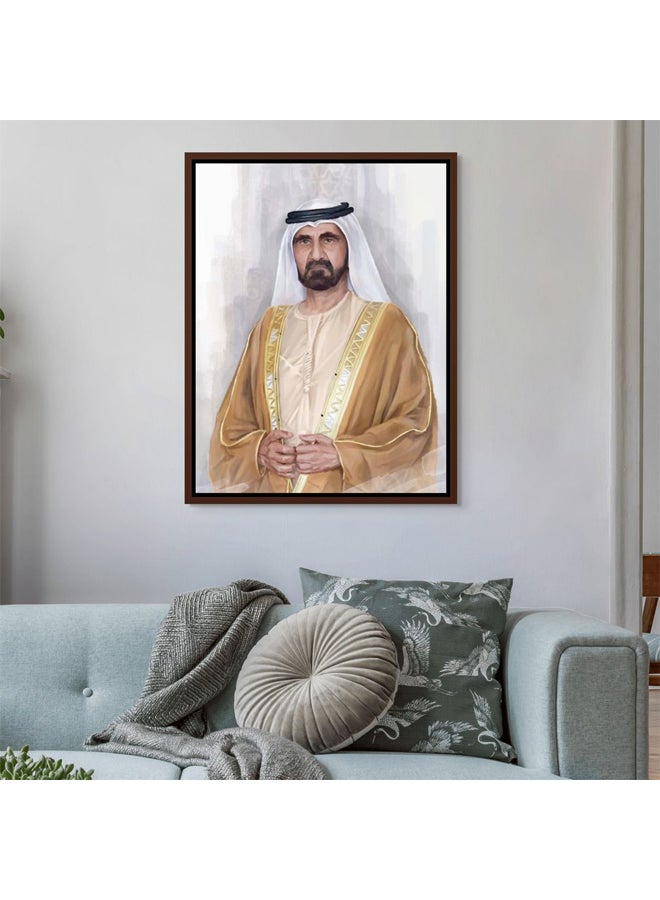 آرت دیکور  ديكور فني مؤطر صورة قماشية مطبوعة للشيخ محمد بن راشد آل مكتوم مكتب جدار الفن المنزل غرفة المعيشة غرفة نوم مكتب الفنادق استوديو الأناقة. - Image 3