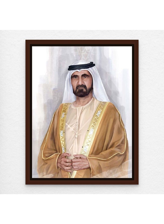 آرت دیکور  ديكور فني مؤطر صورة قماشية مطبوعة للشيخ محمد بن راشد آل مكتوم مكتب جدار الفن المنزل غرفة المعيشة غرفة نوم مكتب الفنادق استوديو الأناقة. - Image 1