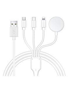 Excefore 4 in 1 Watch & Phone Charger Cable, Multi USB Charging Cable - Type C Cable, Fast Magnetic, Charging Cord Compatible with Apple Watch, iPhone, Galaxy, Pixel, Android, Watch  - Image 1