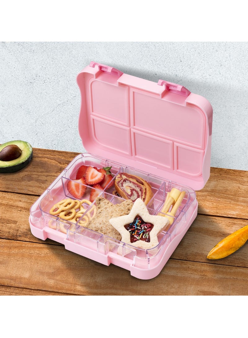 Eazy Kids مجموعة صندوق غداء بينتو قابل للتحويل من 5 إلى 4 مع قاطعة ساندويتش من Girl Power - Image 4