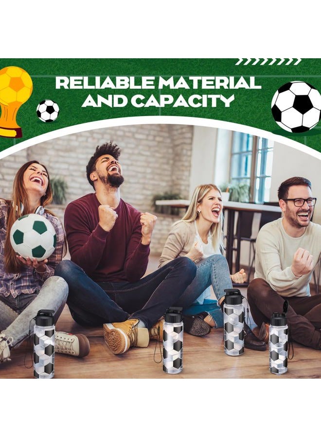 Mifoci 20 Pieces Sports Water Bottle Bulk 17 oz Reusable Plastic Biking Water Bottle Tumbler Adults Reusable Large Bottles with Leak Proof Flip Top for Party Outdoor (Soccer) - Image 4