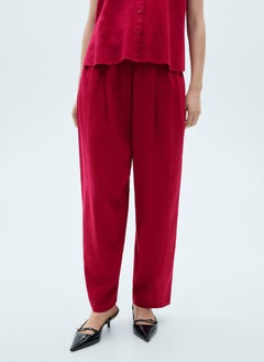 MANGO Flowing Linen Pants  - Image 1