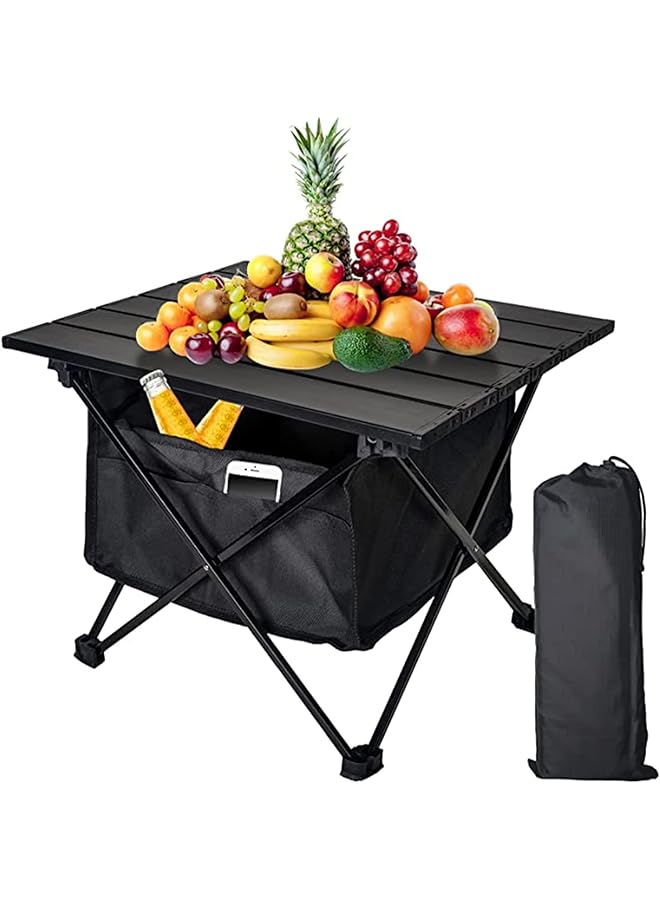 PROMASS Portable Camping Table, Small Ultralight Camp Table With Storage Bag Folding Beach Table For Outdoor Picnic, Backpacks, Beach, Fishing, Bbq, Backyards - Image 1