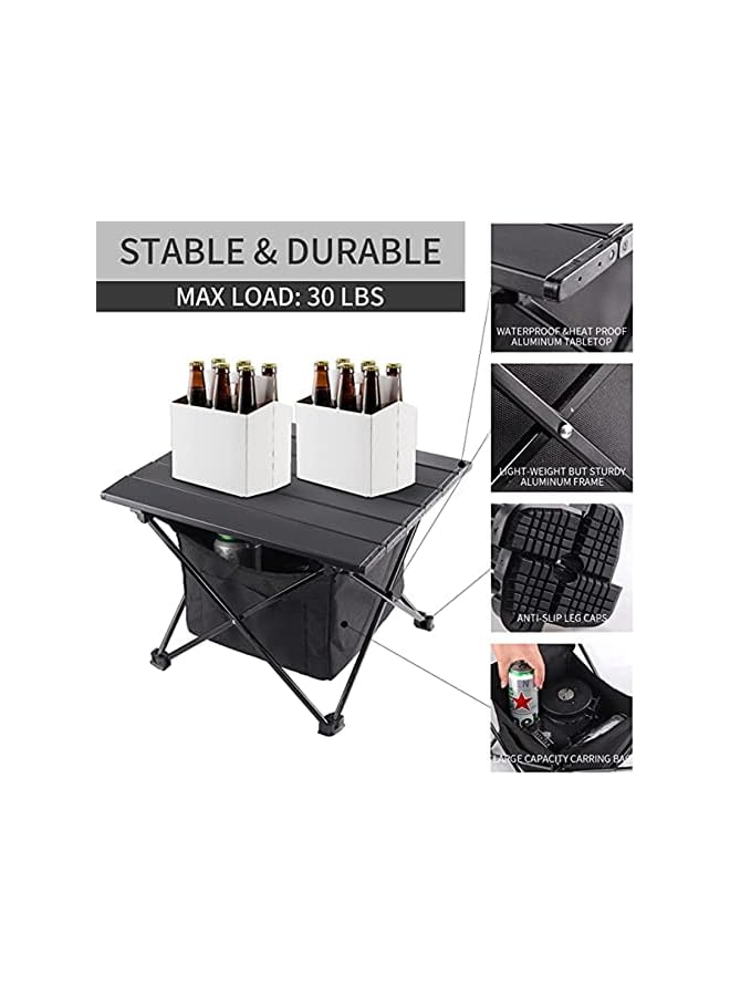 PROMASS Portable Camping Table, Small Ultralight Camp Table With Storage Bag Folding Beach Table For Outdoor Picnic, Backpacks, Beach, Fishing, Bbq, Backyards - Image 5