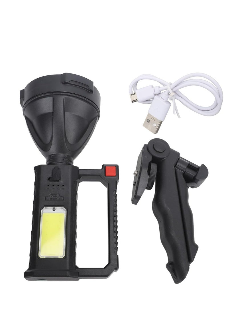 Generic - Handheld Spotlight, Strong Light USB Rechargeable LED Flashlight Searchlight for Outdoor Camping Hiking - Image 1