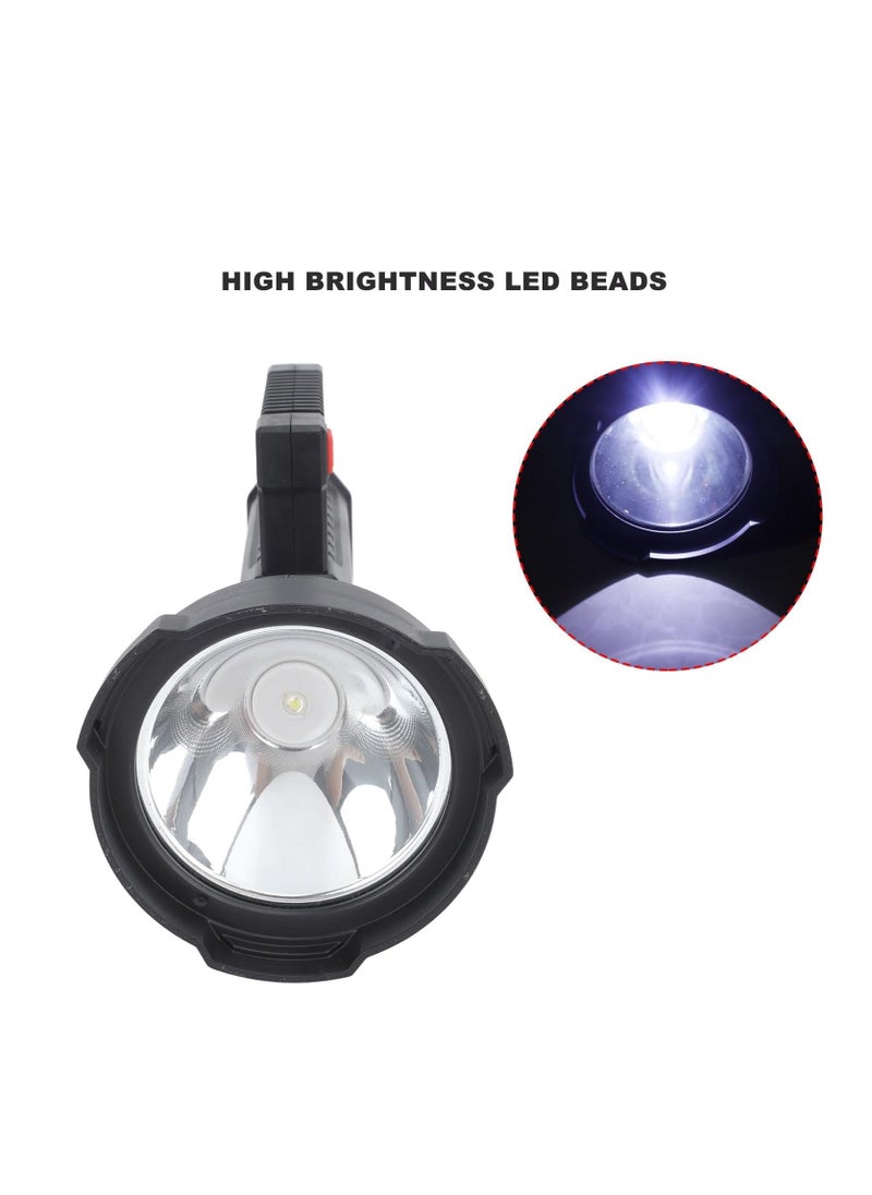 Generic - Handheld Spotlight, Strong Light USB Rechargeable LED Flashlight Searchlight for Outdoor Camping Hiking - Image 1