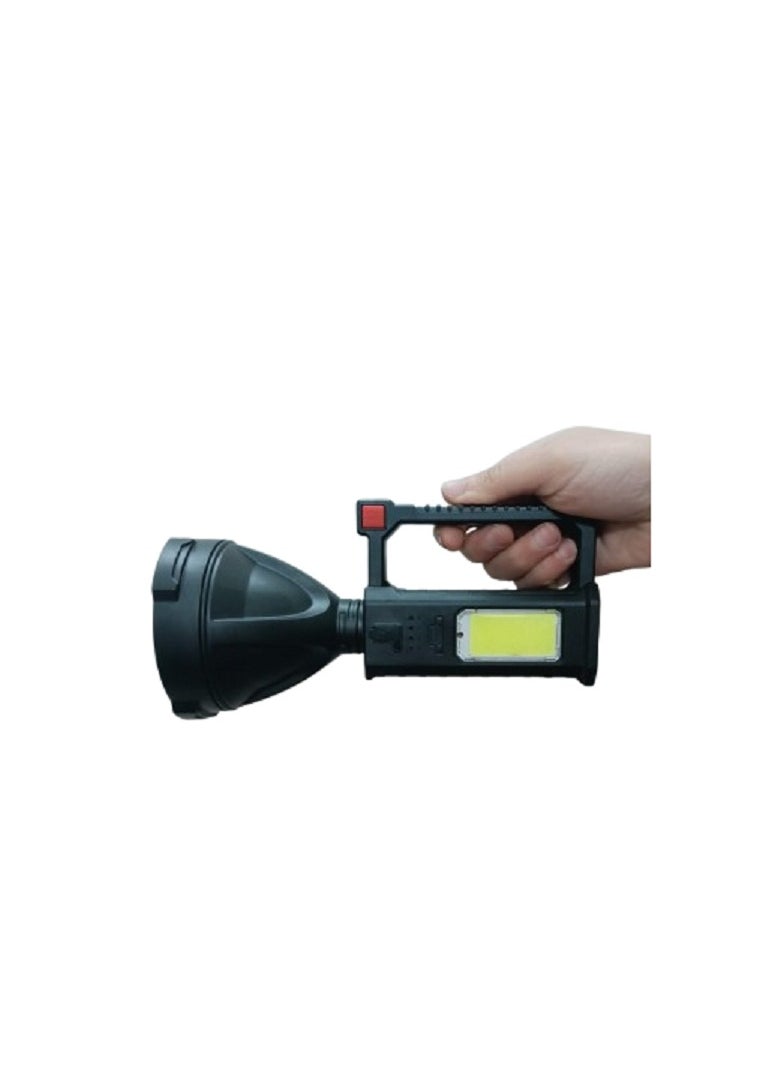 Generic - Handheld Spotlight, Strong Light USB Rechargeable LED Flashlight Searchlight for Outdoor Camping Hiking - Image 1