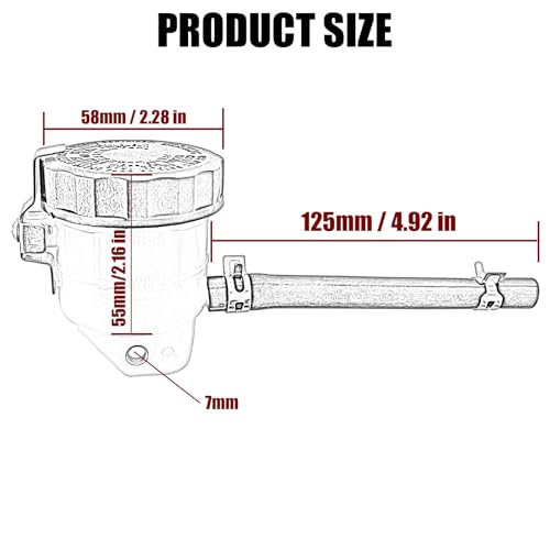 ZTYIOHG Motorcycle Brake Fluid Reservoir Tank Oil Cup Compatible With Ninja ZX6R ZX10R ZX14R Ninja 1000 SX 1100SX YZF R7 R9 R6 R1 GSXR 600 GSXR 750 GSXR 1000 S1000RR - Image 2