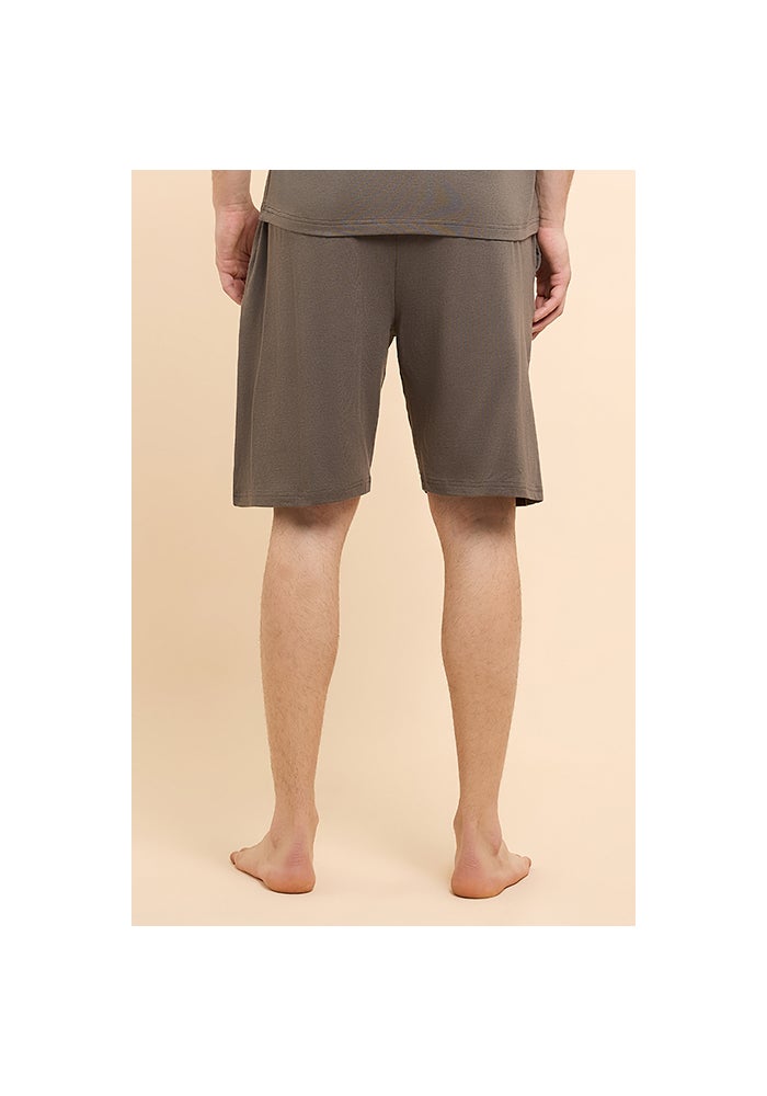 R&B Solid Lounge Shorts with Drawstring Waist - Image 5