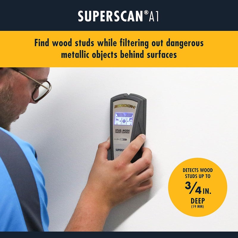 Zircon SuperScan A1 Advanced Stud Finder with Target Control and StudScan Mode - Image 2