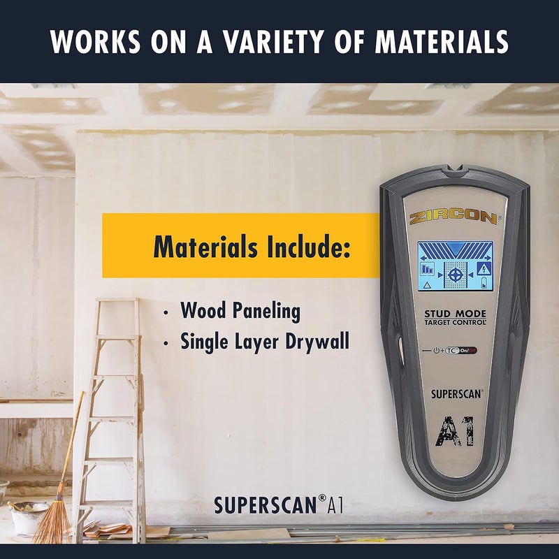 Zircon SuperScan A1 Advanced Stud Finder with Target Control and StudScan Mode - Image 5