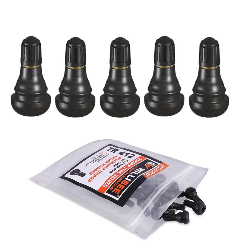 WILLIBEE TR412 Tyre Valve Stem - EPDM Rubber Tubeless Tire Valve Stem for Bike (TR412-5Pcs) - Image 2