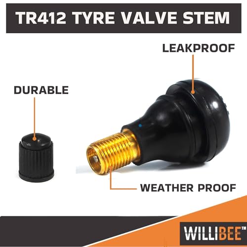 WILLIBEE TR412 Tyre Valve Stem - EPDM Rubber Tubeless Tire Valve Stem for Bike (TR412-5Pcs) - Image 4