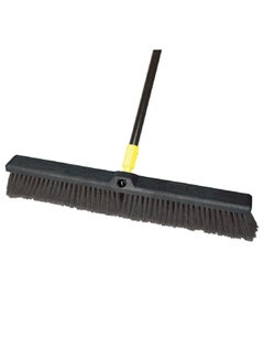 ACE Powder Coated Steel Handle Lightweight Soft Sweep Push Broom Black 24 X 3 X 60 Inch 533ACE 