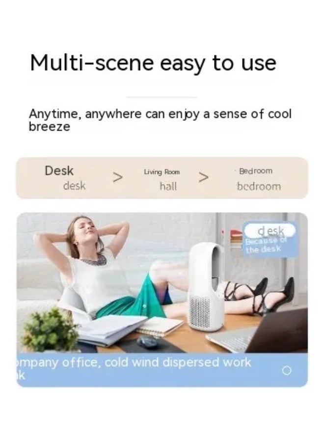 FIPKA Bladeless Mini Air Conditioner - 3-in-1 USB Tabletop Cooler Fan - Image 5