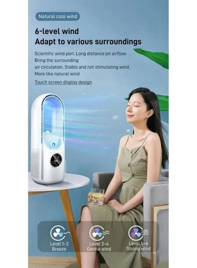 FIPKA Bladeless Mini Air Conditioner - 3-in-1 USB Tabletop Cooler Fan - Image 4