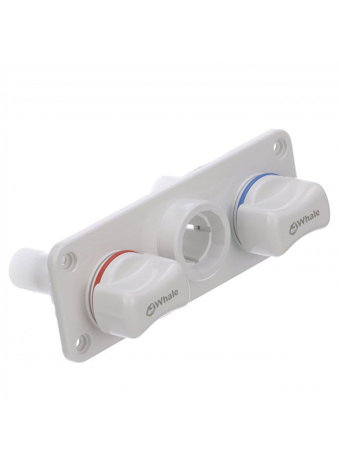 Whale RT2498 Elegance Combination Faucet/Shower, Pull-Out Handheld Mixer Unit, Hot and Cold Water, 5.5-Foot Hose, White ABS