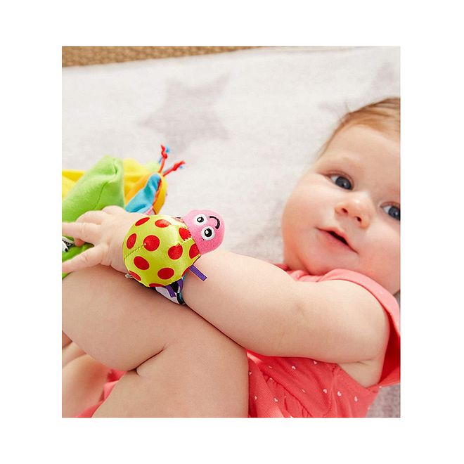 Lamaze Gardenbug Footfinder & Wrist Rattle Set - Auditory/Tactile Skills Toy, 0M+, 18cm - Image 2