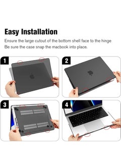 Generic Hard Rubberized Case Compatible with MacBook Pro 14 inch 2024 2023 2022 2021 Release M4 A3112 A3185 A3401 M3 A2992 A2918 M2 A2779 A2442 M1 Pro/Max Chip, Plastic Hard Shell Case&Keyboard Cover &Screen Protector, Black  - Image 5