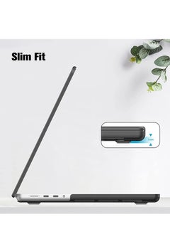 Generic Hard Rubberized Case Compatible with MacBook Pro 14 inch 2024 2023 2022 2021 Release M4 A3112 A3185 A3401 M3 A2992 A2918 M2 A2779 A2442 M1 Pro/Max Chip, Plastic Hard Shell Case&Keyboard Cover &Screen Protector, Black  - Image 4