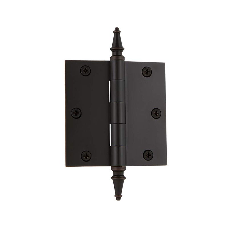 Nostalgic Warehouse Steeple Tip Residential Door Hinge with Square Corners