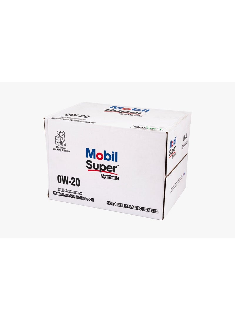 Mobil Super High Performance 0W-20 Fully Synthetic Motor Oil – 12X1L - Image 2