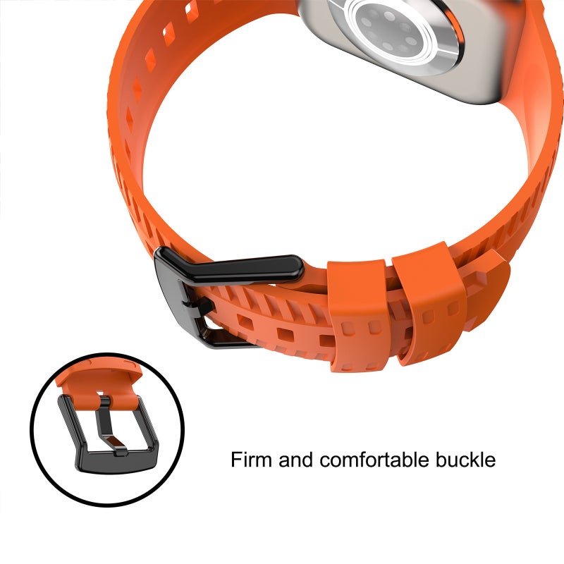 erorex Tire Texture Silicone Watch Band For Apple Watch Series 10 46Mm(Orange) - Image 5