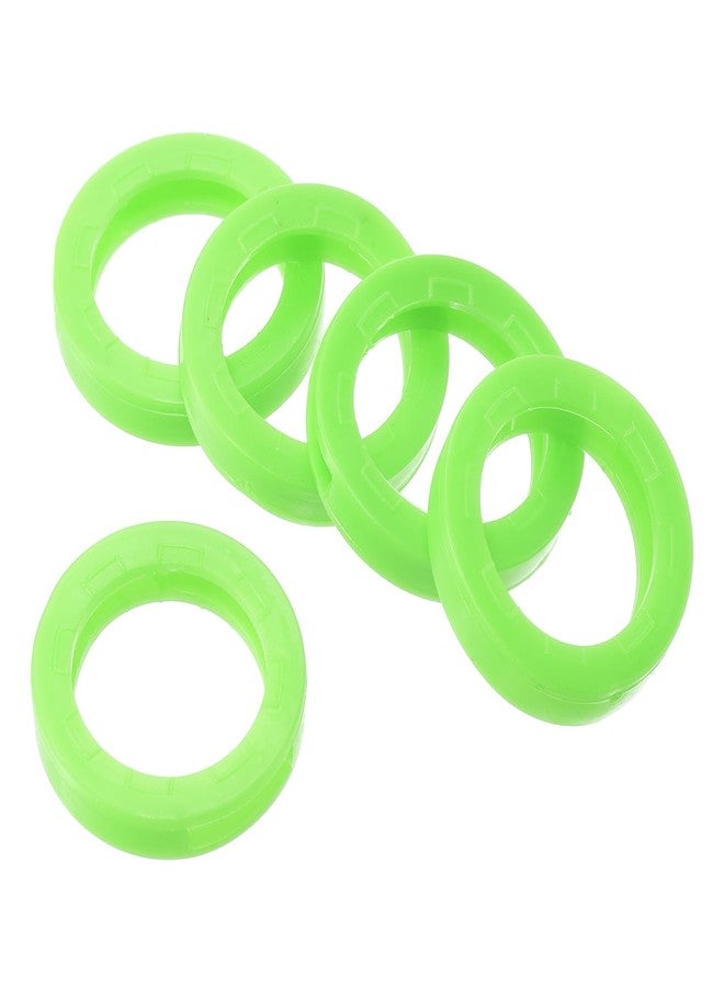 PATIKIL Key Caps Covers Rings, 10 Pack 0.9" Keys Identifiers Covers Coding Tags Marker Round Silicone Sleeve for Office House Apartment, Light Green - Image 1