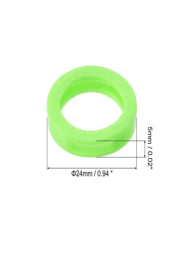 PATIKIL Key Caps Covers Rings, 10 Pack 0.9" Keys Identifiers Covers Coding Tags Marker Round Silicone Sleeve for Office House Apartment, Light Green - Image 2