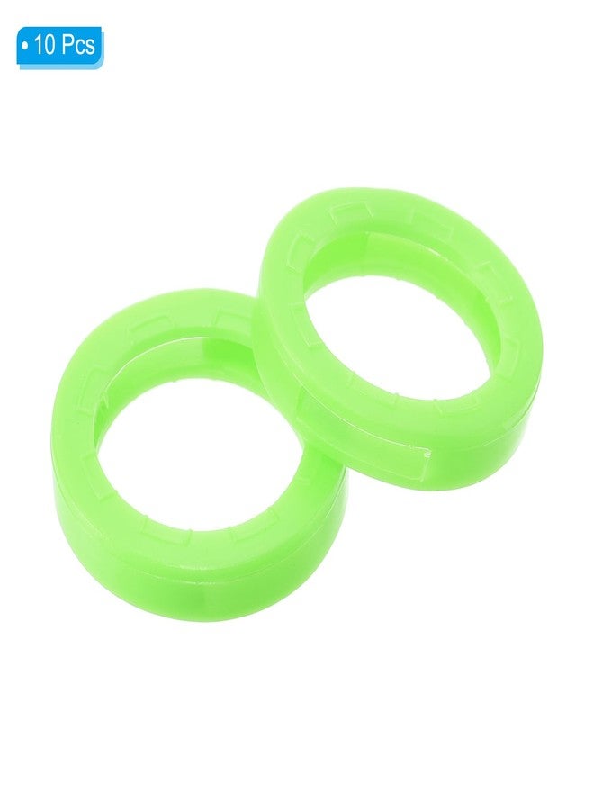 PATIKIL Key Caps Covers Rings, 10 Pack 0.9" Keys Identifiers Covers Coding Tags Marker Round Silicone Sleeve for Office House Apartment, Light Green - Image 3