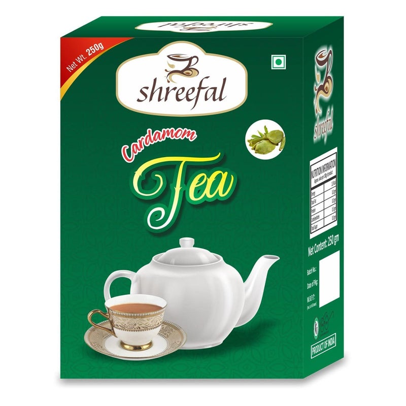 Shreefal شاي الهيل شريفل، شاي هيل غير محلى قليل الدسم، شاي باتي بنكهة الهيل 250 جرام - Image 5