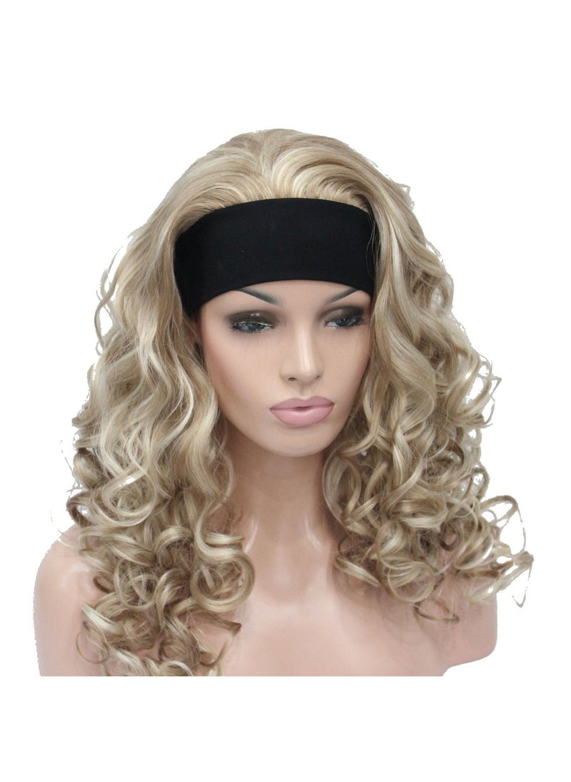Wiginway Wiginway Women Wigs Long Curly Wigs Synthetic wig hairpieces for women best wig with headband natural wigs 18 inch (L16-613) 