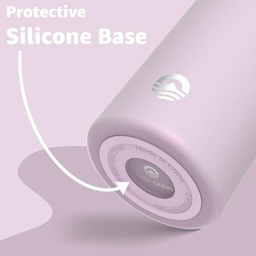 Chill Oasis Water Bottle | Compatible With Popular Flavor Cartridges | BPA Free, Leak Proof, Double-Walled Vacuum Insulated Stainless Steel, and Dishwasher Safe | Cold for 24 Hours (Lavender, 12oz) - Image 5
