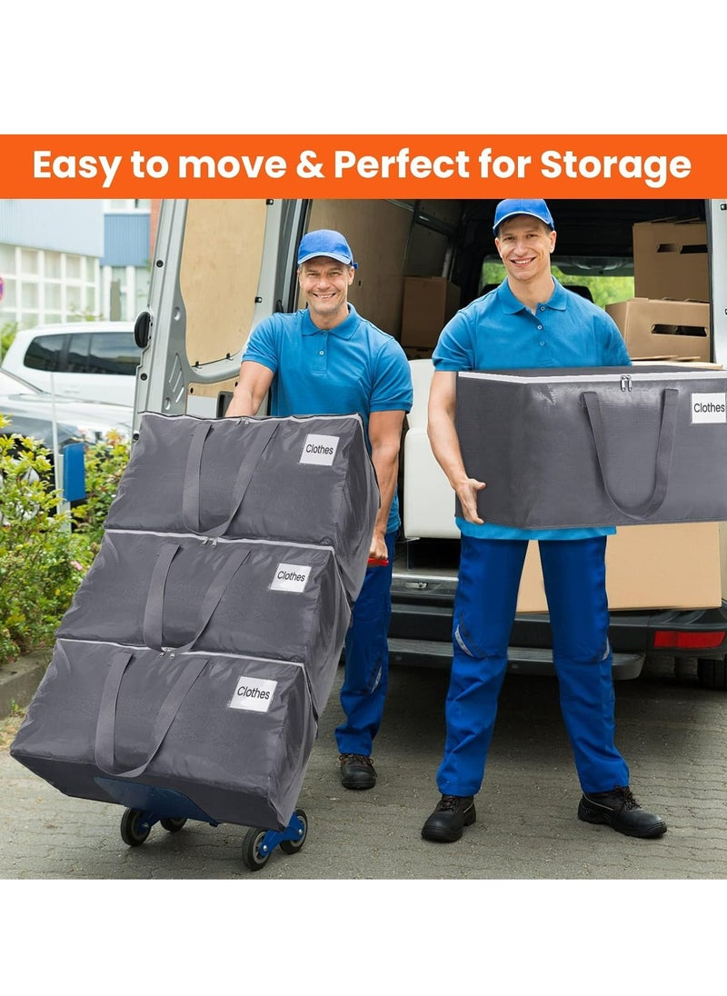 Oasisgalore 2 Pack Large Moving Boxes, 93L Grey Heavy Duty Storage Bags with Handles for Moves, Storage  - Image 5