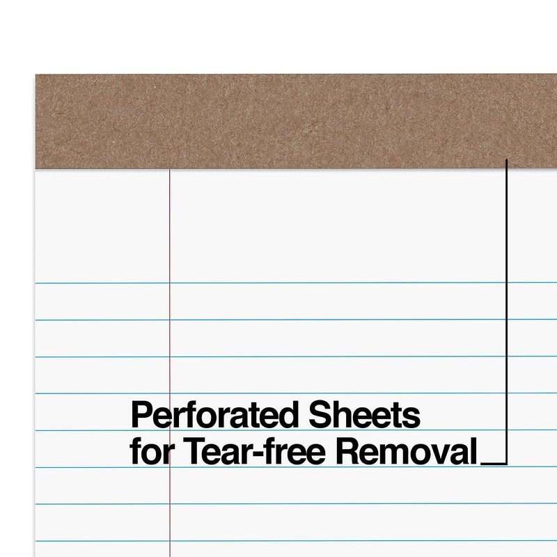 Staples دفاتر ملاحظات STAPLES TRU RED 85 x 1175 مسطرة عريضة بيضاء 50 ورقة 12 دفتر في العبوة TR58185 - Image 5