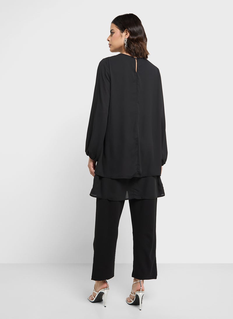 خزانة طقم تونيك وبنطلون بطبقات - Image 2