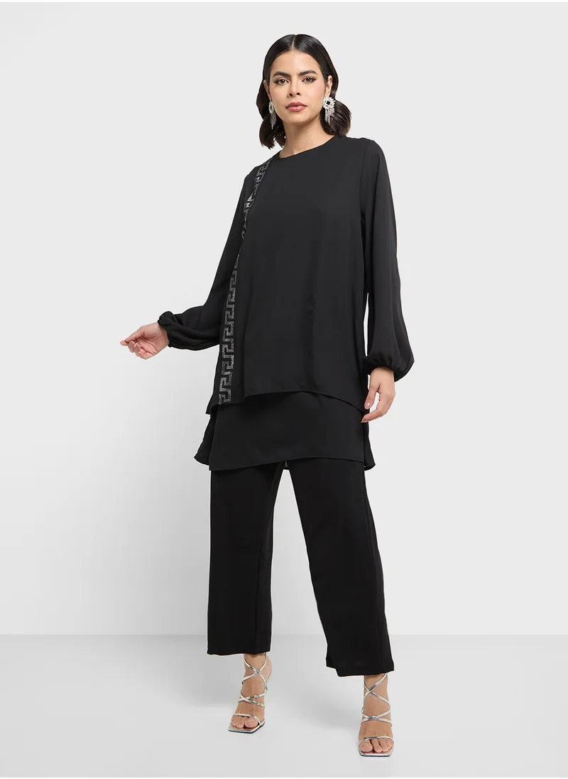 Khizana Layered Tunic & Pant Set