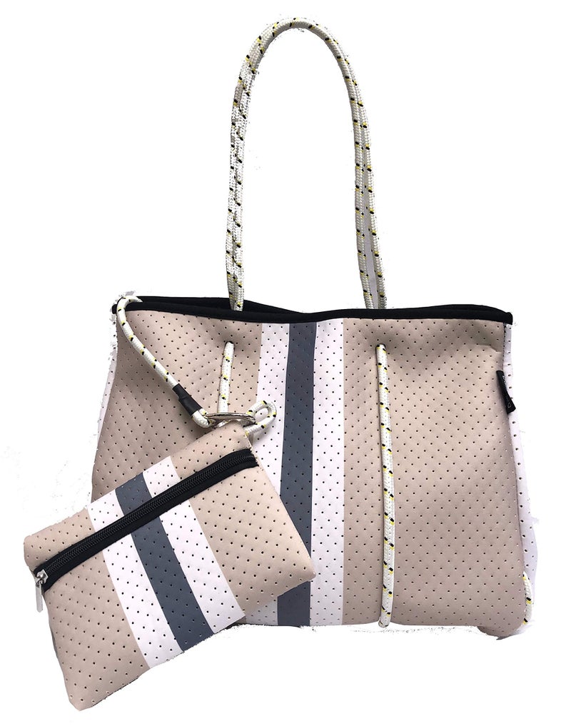 Dallas Hill Dallas Hill Designs Large Tote Bag for Women  Neoprene Shoulder Purse  Travel Beach Gym Handbag  Extra Pouch 