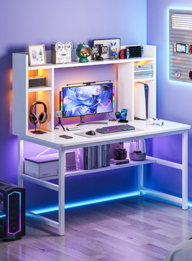 Zanotta Study Desk Study Table With Shelves , Multiple For Writing Study Home Office Wooden Office Children's Office 110*126*50cm - Image 3