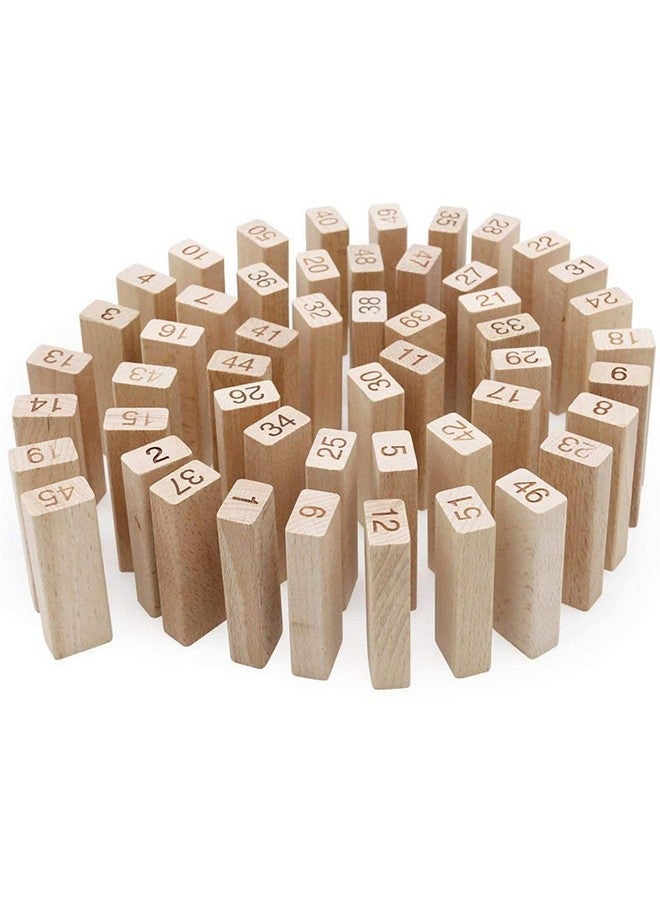 MKY® 48 Pcs 3 Dice Challenging Wooden Games Blocks for Adults and Kids, Wood Tumbling Tower Stacking Toys - Image 5