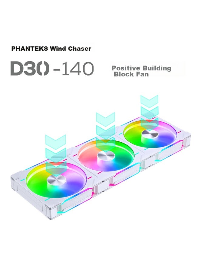 Phanteks D30 Building Block Edition Jingye 14cm White Case Water Cooling Radiator Argb Temperature Control Fan - Image 1