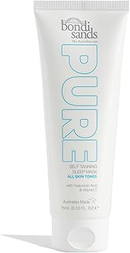 Bondi Sands PURE SelfTanning Sleep Mask Hydrating Formula Gives a Natural Glow Overnight Enriched with Cocoa Shea Butter Hyaluronic Acid Vitamins C E Vegan Cruelty Free 75 mL253 Oz - Image 1