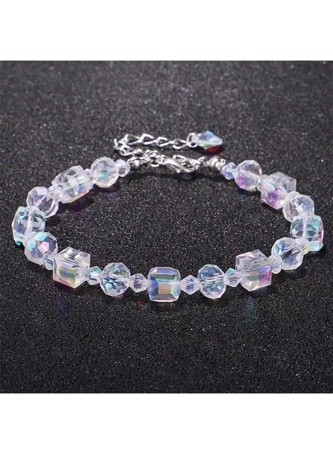 Beyond Block Crystals Design Bracelet, Anti Rust and Anti Fading Bracelet, Bangle for Women Jewelry (Clear) - Image 3
