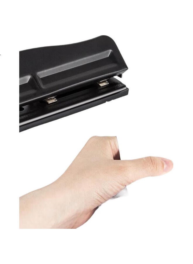 Tianse Adjustable Four-Hole Punch, Three-Hole Punch, Loose-Leaf Paper Punch, Adjustable Hole Spacing, A4 File Paper 4-Hole, Office Stationery, Ts-1003, Black - Image 1