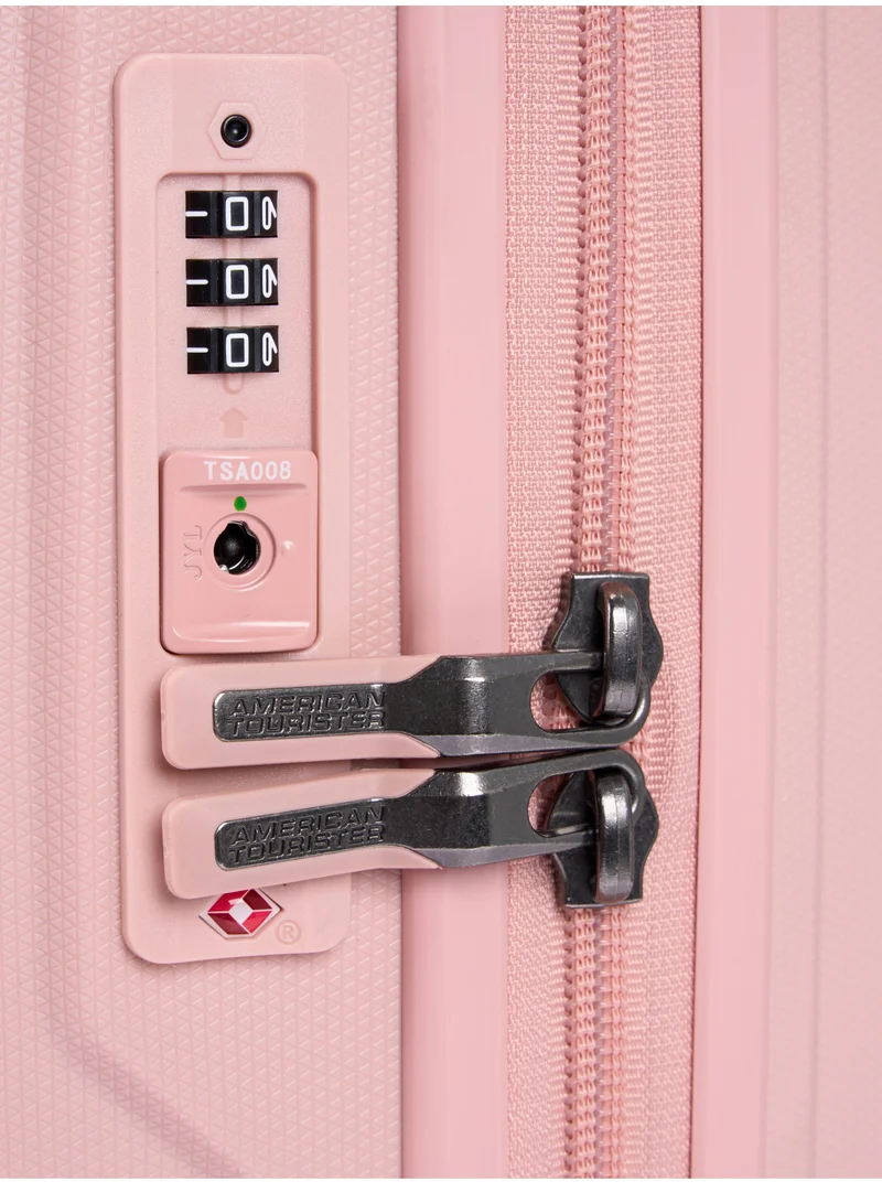 AMERICAN TOURISTER Argyle Suitcase, Check-In Size 81 cm / 30 inch, 4 Spinner Wheels, Hard Top, Polypropylene, Antique Pink|DuoSaf™ Security Zipper|Expandable|TSA 008 - 3 Years International Warranty