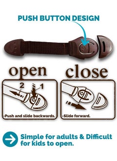 KidDough Furniture Safety Locks For Kids (6 Locks Brown) (Made In India)  - Image 4