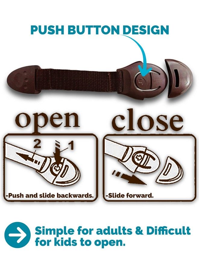 KidDough Furniture Safety Locks For Kids (6 Locks Brown) (Made In India) - Image 4