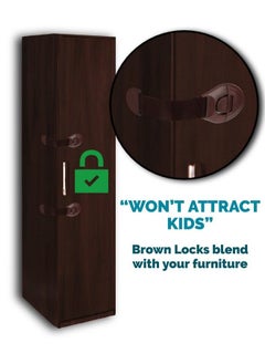KidDough Furniture Safety Locks For Kids (6 Locks Brown) (Made In India)  - Image 3
