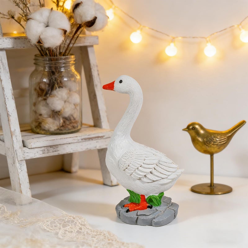 Exasinine Desk Goose Figurine 7 Inch Desk Goose Statue for Office Table Decor Home Decoration - Image 4
