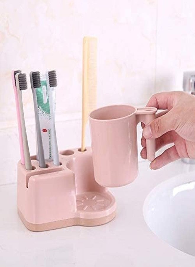 Wisik enterprise Toothbrush Holders for Bathrooms | 1 Cup Toothbrush Holder Wall Mounted with Toothpaste Dispenser | Large Capacity Tray, Cosmetic Drawer Tooth Brushing Holder (1) - Image 3